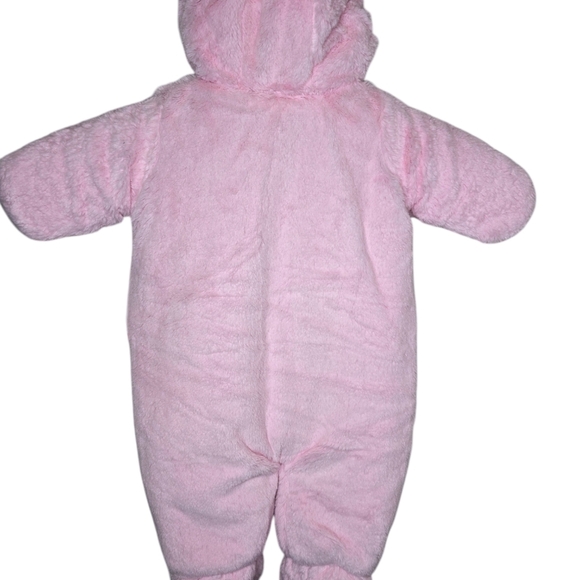 NWT Pistachio Baby Girl Snowsuit 6-9 Months Girl Zip Up Hooded Cheetah - Picture 2 of 8